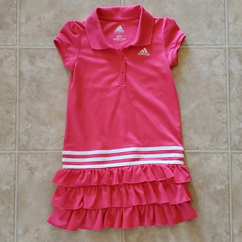Girls Adidas pink dress - Picture 1 of 2